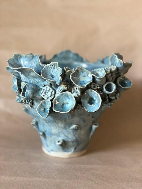 lille Koral vase blålig